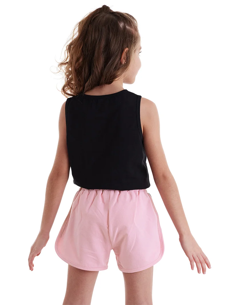 MSHB&G Rock Life Girl Crop Top&Shorts Set